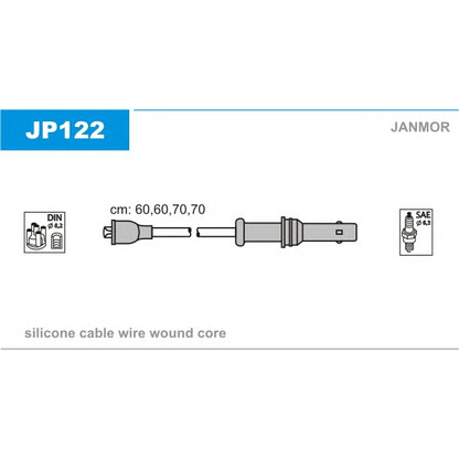 Фото Комплект проводов зажигания JANMOR JP122