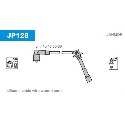 Photo Kit de câbles d'allumage JANMOR JP128