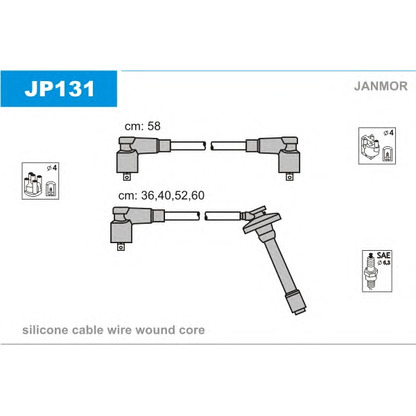 Photo Kit de câbles d'allumage JANMOR JP131
