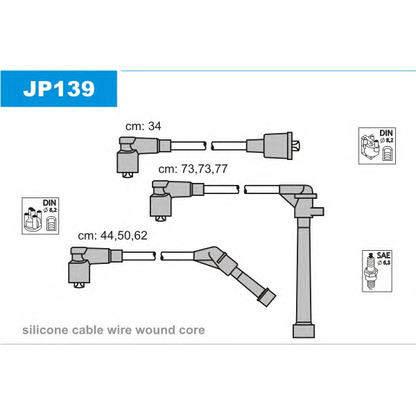 Photo Kit de câbles d'allumage JANMOR JP139