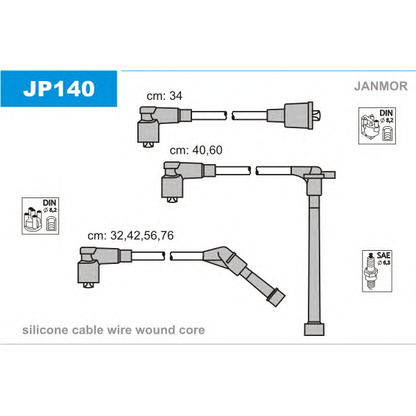 Foto Juego de cables de encendido JANMOR JP140