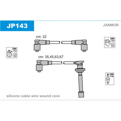 Photo Kit de câbles d'allumage JANMOR JP143