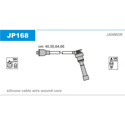 Photo Kit de câbles d'allumage JANMOR JP168