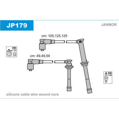 Photo Kit de câbles d'allumage JANMOR JP179