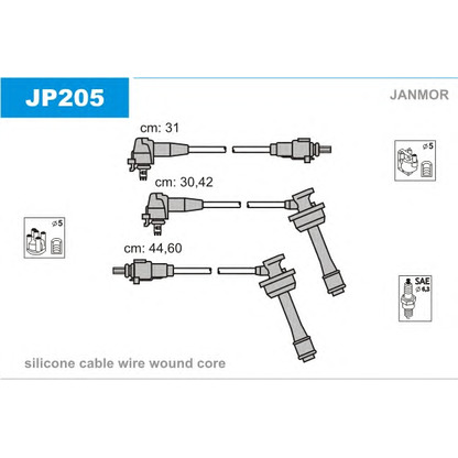 Photo Kit de câbles d'allumage JANMOR JP205