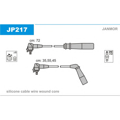 Photo Kit de câbles d'allumage JANMOR JP217