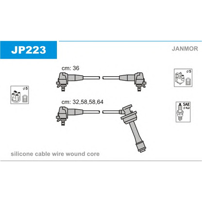 Foto Zündleitungssatz JANMOR JP223