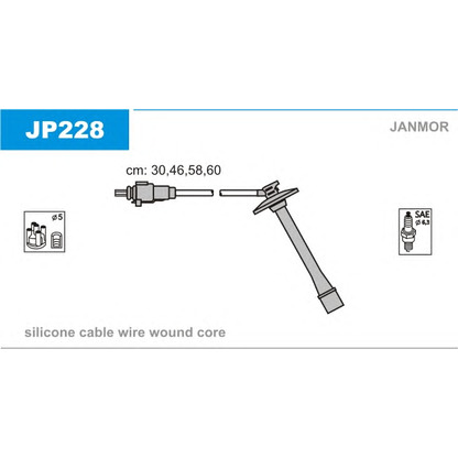 Photo Kit de câbles d'allumage JANMOR JP228