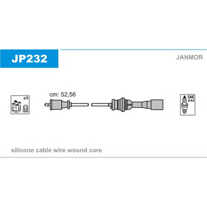 Photo Kit de câbles d'allumage JANMOR JP232