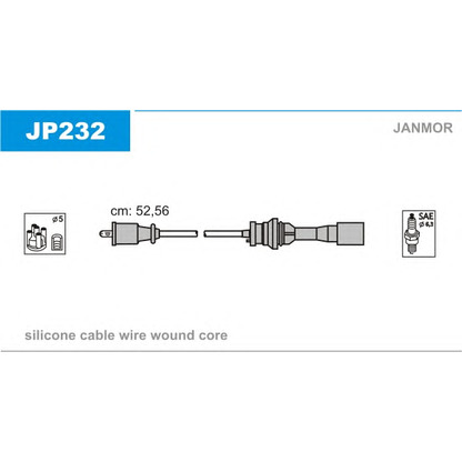 Foto Kit cavi accensione JANMOR JP232