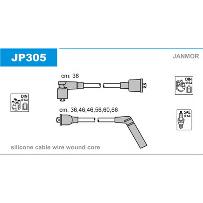 Photo Kit de câbles d'allumage JANMOR JP305