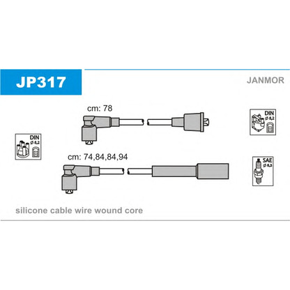 Foto Juego de cables de encendido JANMOR JP317