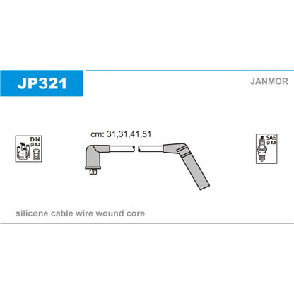 Foto Juego de cables de encendido JANMOR JP321