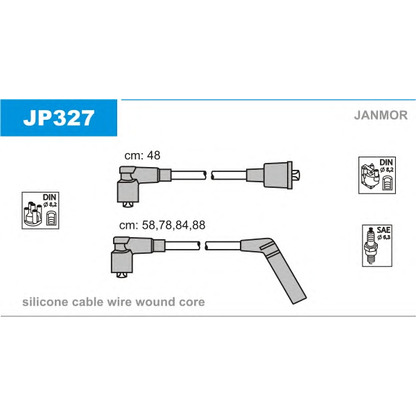 Photo Kit de câbles d'allumage JANMOR JP327
