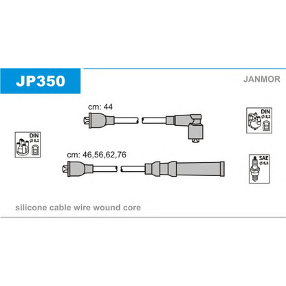 Photo Kit de câbles d'allumage JANMOR JP350