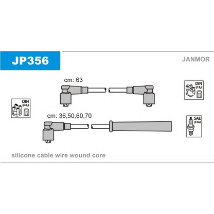 Foto Juego de cables de encendido JANMOR JP356