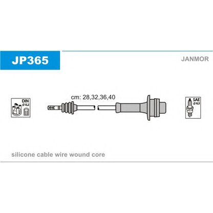 Photo Kit de câbles d'allumage JANMOR JP365
