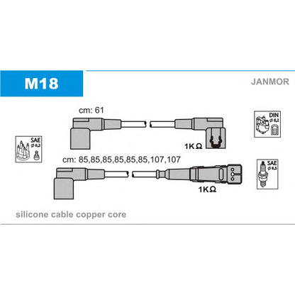 Foto Juego de cables de encendido JANMOR M18