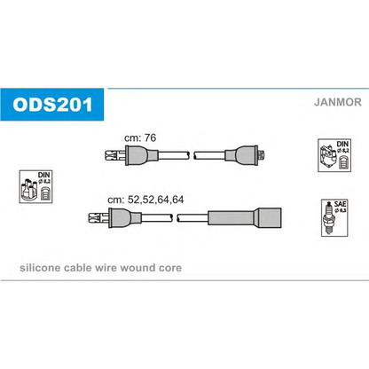 Photo Kit de câbles d'allumage JANMOR ODS201