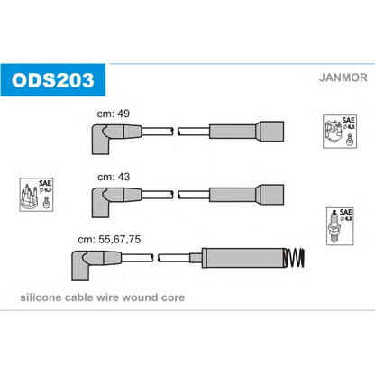Photo Kit de câbles d'allumage JANMOR ODS203