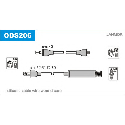 Photo Kit de câbles d'allumage JANMOR ODS206