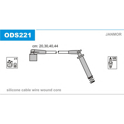 Photo Kit de câbles d'allumage JANMOR ODS221