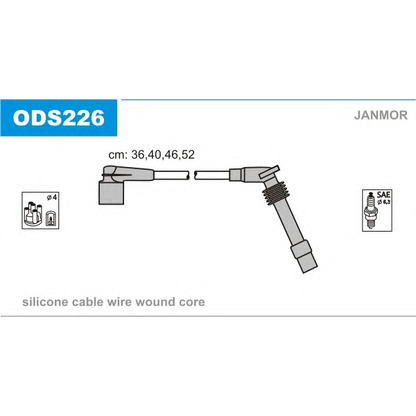Photo Kit de câbles d'allumage JANMOR ODS226
