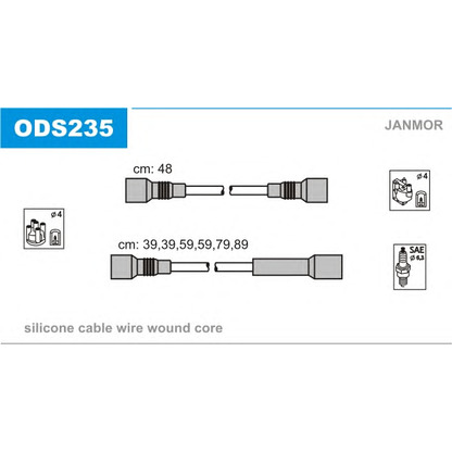 Photo Kit de câbles d'allumage JANMOR ODS235