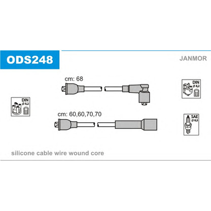 Photo Kit de câbles d'allumage JANMOR ODS248