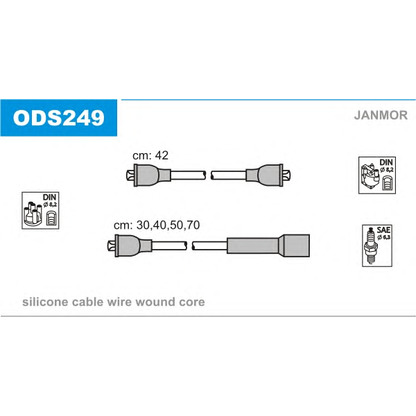 Photo Kit de câbles d'allumage JANMOR ODS249