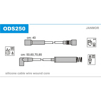 Фото Комплект проводов зажигания JANMOR ODS250