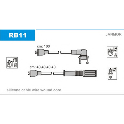 Foto Kit cavi accensione JANMOR RB11