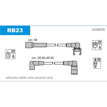 Фото Комплект проводов зажигания JANMOR RB23