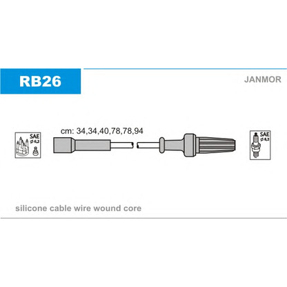 Photo Kit de câbles d'allumage JANMOR RB26