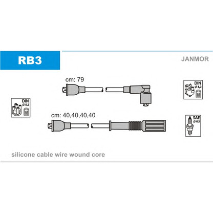 Photo Kit de câbles d'allumage JANMOR RB3