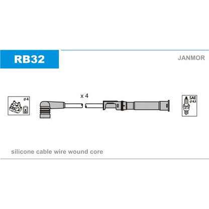 Photo Kit de câbles d'allumage JANMOR RB32