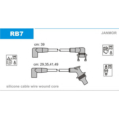 Foto Zündleitungssatz JANMOR RB7