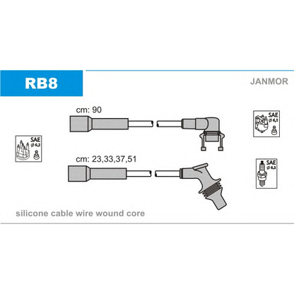 Photo Ignition Cable Kit JANMOR RB8