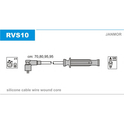 Foto Kit cavi accensione JANMOR RVS10