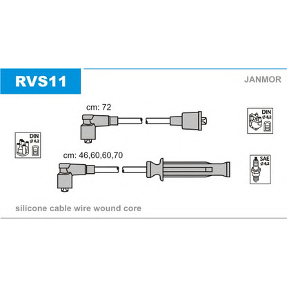 Photo Kit de câbles d'allumage JANMOR RVS11