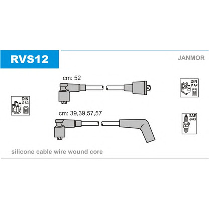 Photo Kit de câbles d'allumage JANMOR RVS12