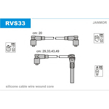 Foto Kit cavi accensione JANMOR RVS33