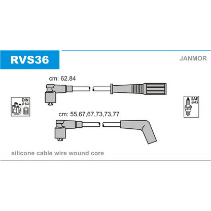 Photo Kit de câbles d'allumage JANMOR RVS36