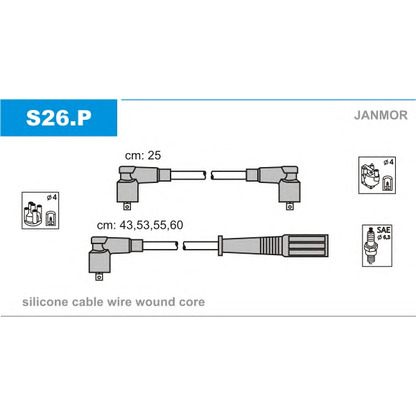 Photo Kit de câbles d'allumage JANMOR S26P