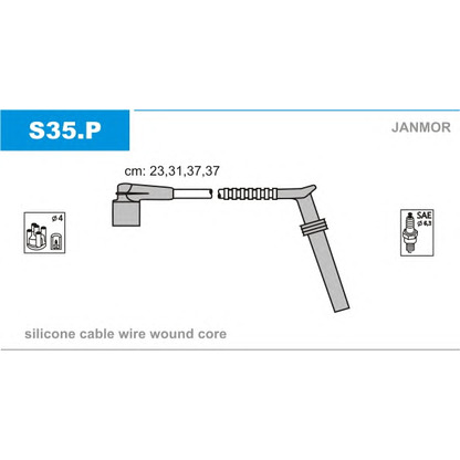 Photo Kit de câbles d'allumage JANMOR S35P