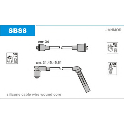 Photo Ignition Cable Kit JANMOR SBS8