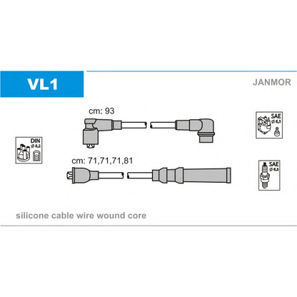 Photo Kit de câbles d'allumage JANMOR VL1