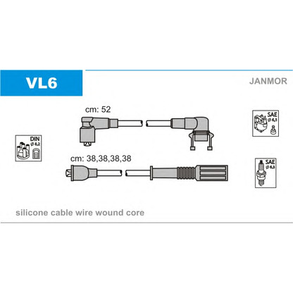 Foto Kit cavi accensione JANMOR VL6