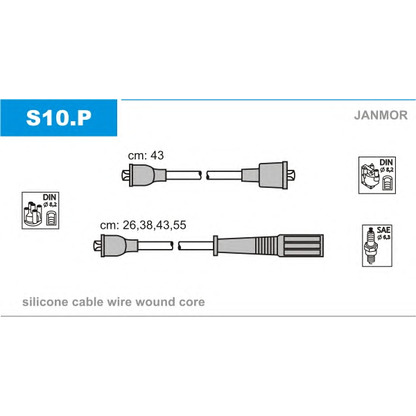 Photo Kit de câbles d'allumage JANMOR S10P