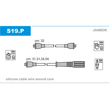 Foto Juego de cables de encendido JANMOR S19P